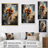 Football Turbulent Touchdowns - Football Canvas Wall Art