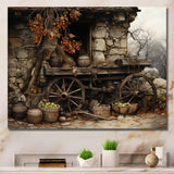 Old Cart  Chronicles - Old American Cart Canvas Wall Art