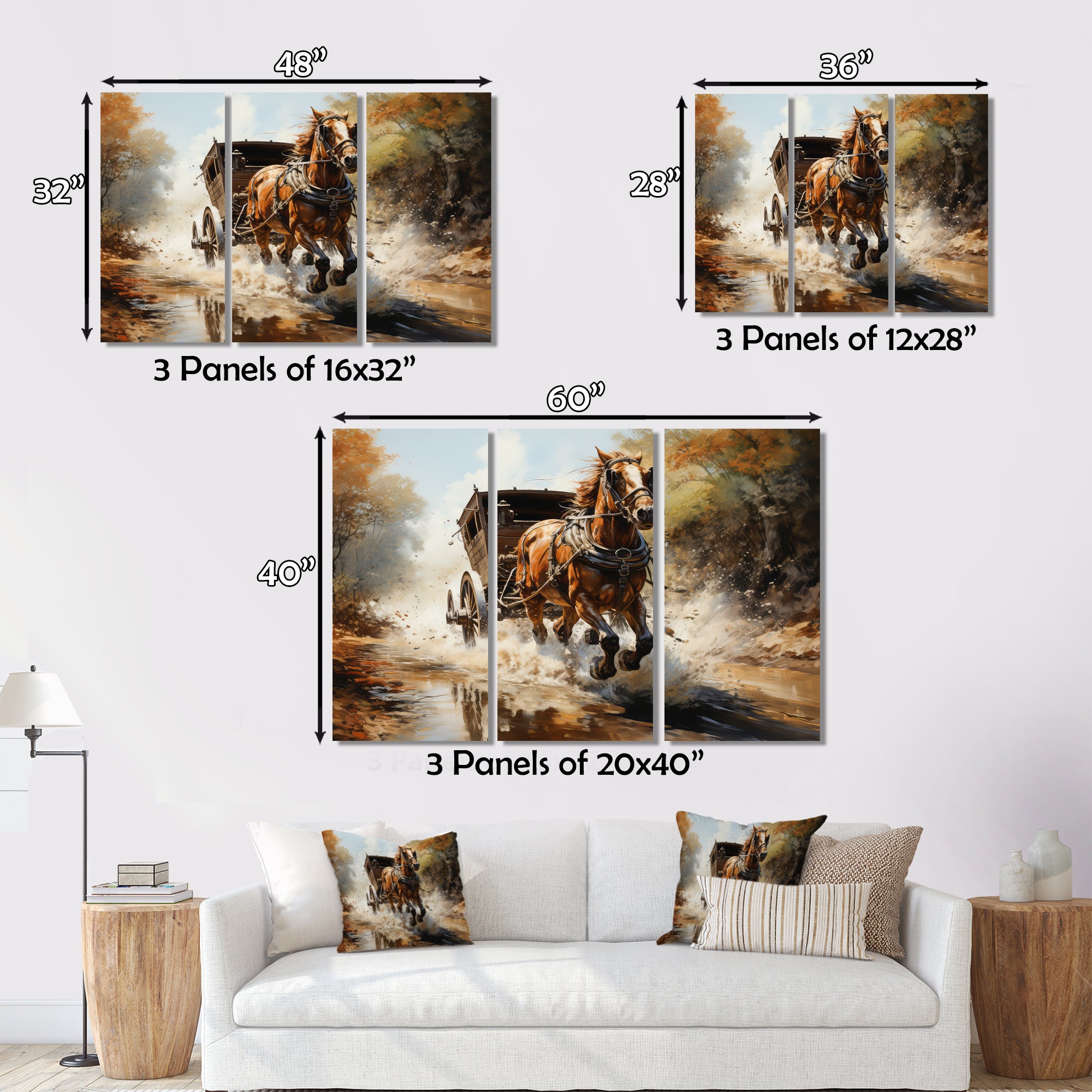 Old Cart  In Motion I - Old American Cart Canvas Wall Art