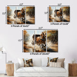 Old Cart  In Motion I - Old American Cart Canvas Wall Art