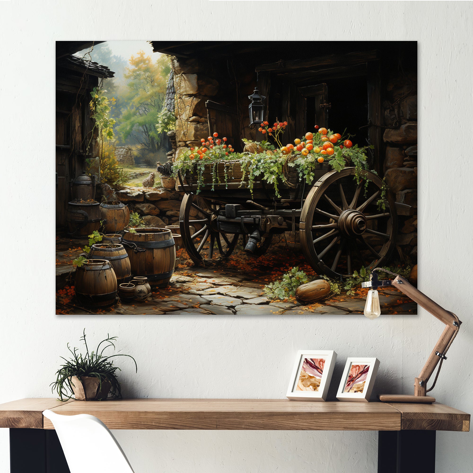 Old Cart  Legacy - Old American Cart Canvas Wall Art