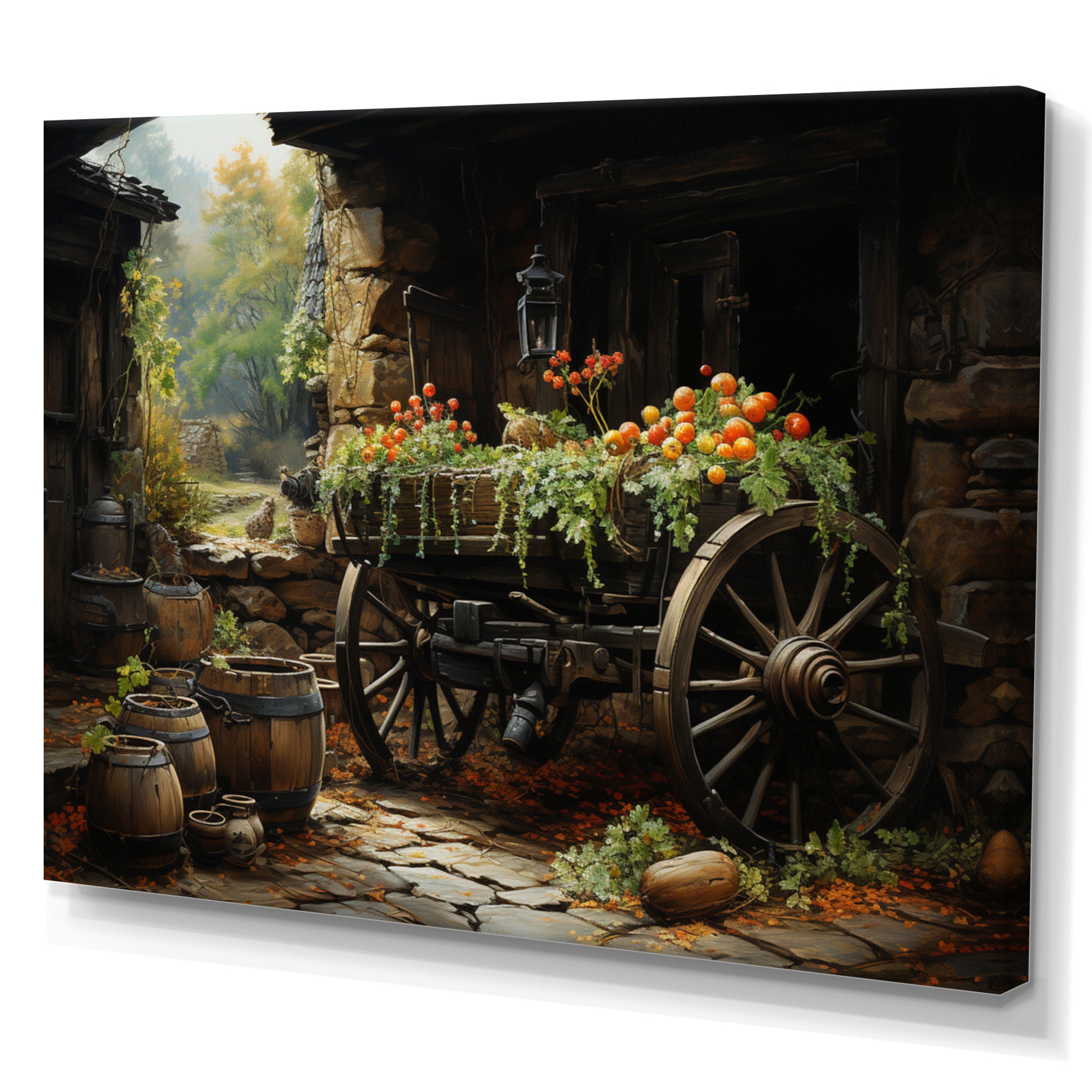 Old Cart  Legacy - Old American Cart Canvas Wall Art