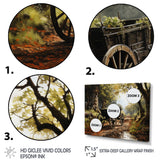 Brown Old Cart  Path - Old American Cart Canvas Wall Art