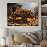 Brown Old Cart  Legacy I - Old American Cart Canvas Wall Art