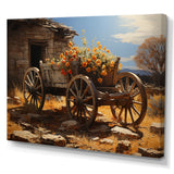 Brown Old Cart  Legacy I - Old American Cart Canvas Wall Art