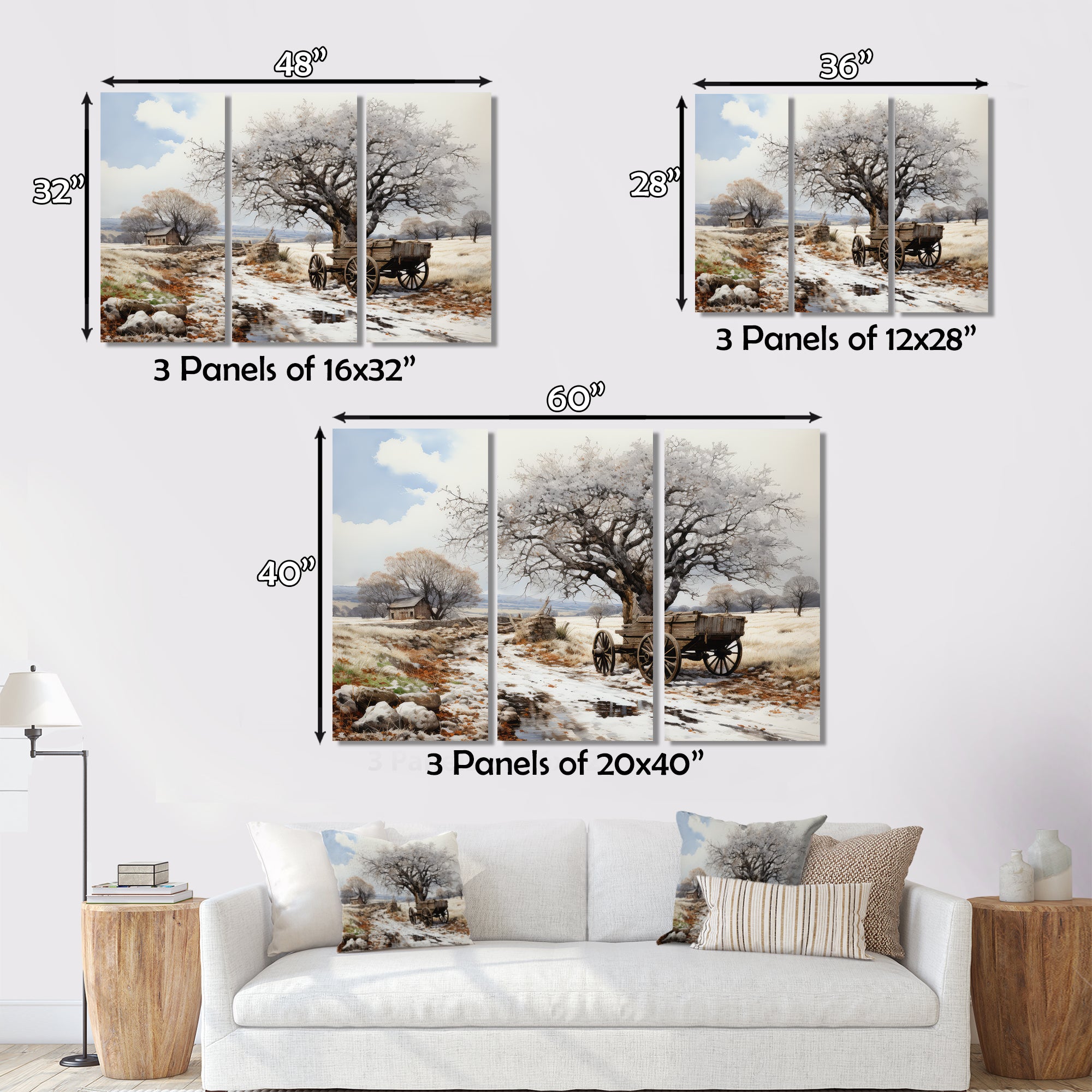 White Old Cart  Legacy - Old American Cart Canvas Wall Art
