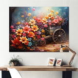 Colorful Old Cart  Of - Old American Cart Canvas Wall Art