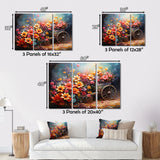 Colorful Old Cart  Of - Old American Cart Canvas Wall Art