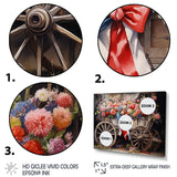 Coral Old Cart  Of - Old American Cart Canvas Wall Art
