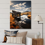 Yellow Old Cart Country Heritage - Old American Cart Canvas Wall Art