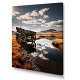 Yellow Old Cart Country Heritage - Old American Cart Canvas Wall Art