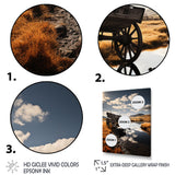 Yellow Old Cart Country Heritage - Old American Cart Canvas Wall Art