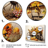 Yellow Old Cart Country Treasures - Old American Cart Canvas Wall Art