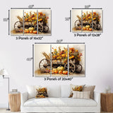 Yellow Old Cart Country Treasures - Old American Cart Canvas Wall Art