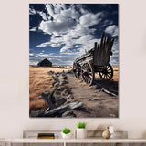 Grey Old Cart Rustic Charm - Old American Cart Canvas Wall Art
