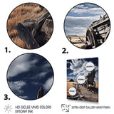 Grey Old Cart Rustic Charm - Old American Cart Canvas Wall Art