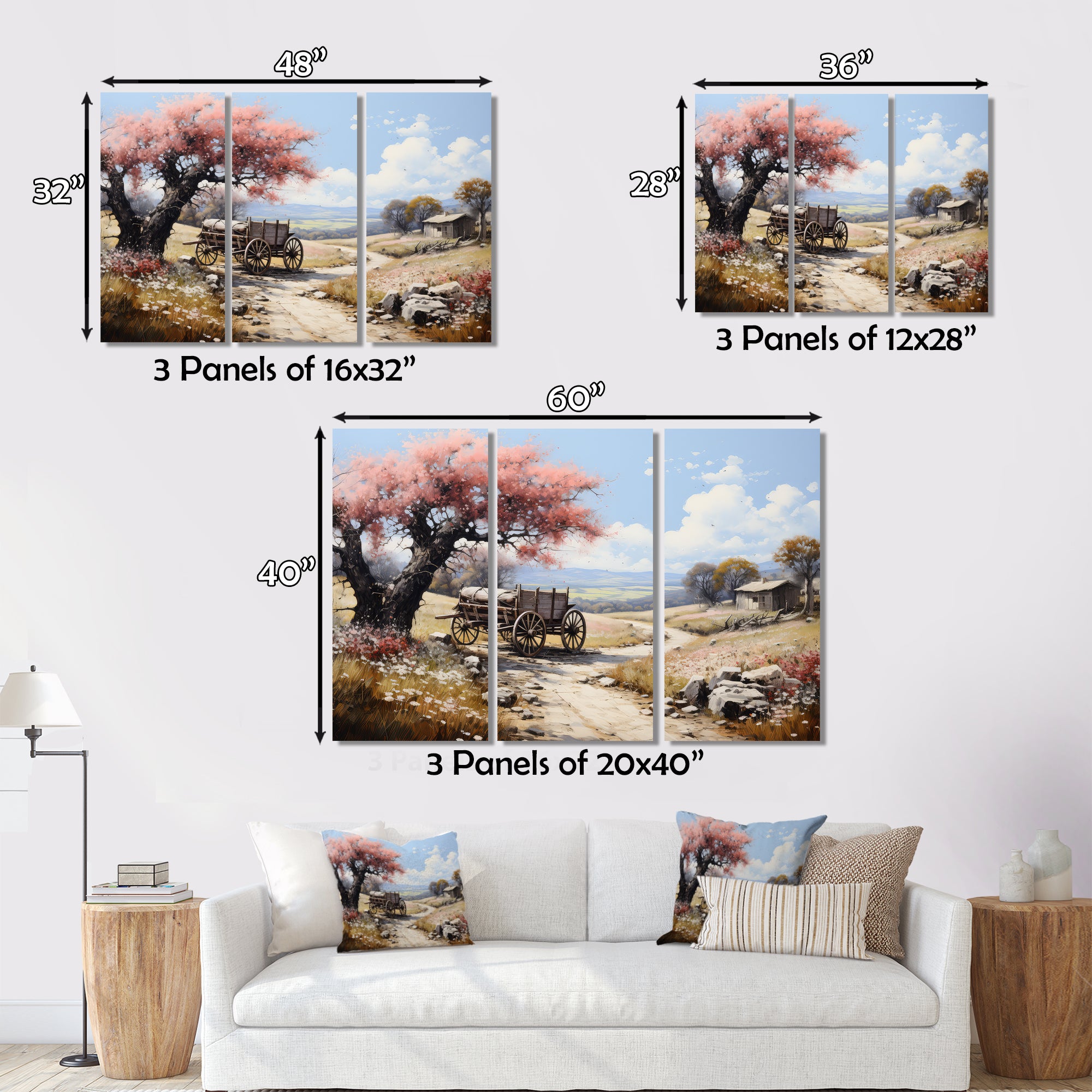 Pink Old Cart Vintage Charm - Old American Cart Canvas Wall Art