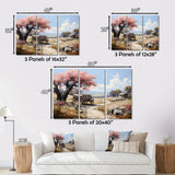 Pink Old Cart Vintage Charm - Old American Cart Canvas Wall Art