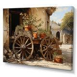 Brown Old Cart Vintage Wheels I - Old American Cart Canvas Wall Art
