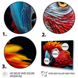 Red Parrot Colorful Parrot - Parrot Canvas Wall Art