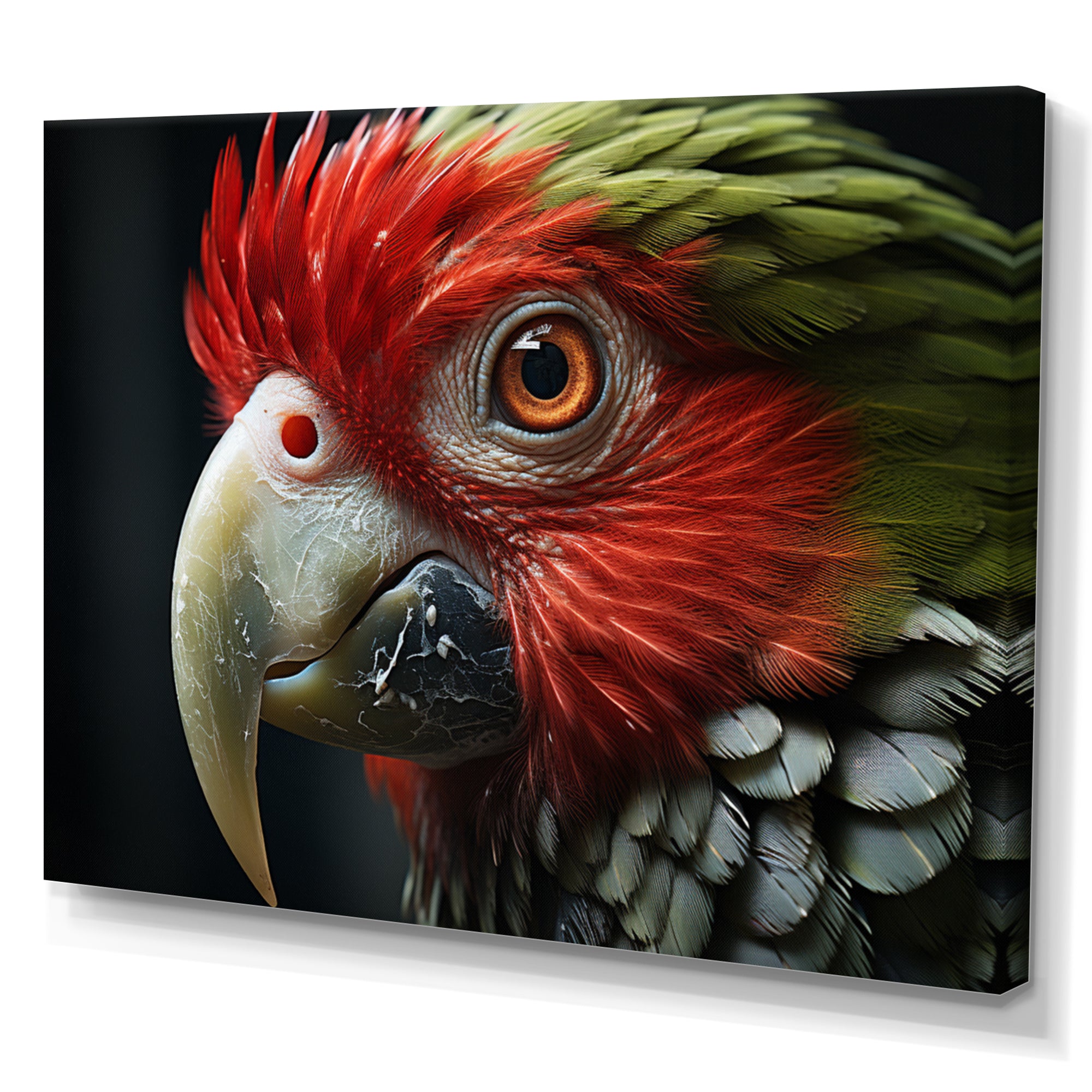 Red Parrot Portrait - Parrot Wall Art Prints