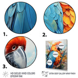 Orange Blue Parrot Vibrant Plumage - Orange Parrot Wall Art