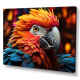 Orange Parrot Vibrant Plumage Geometric - Parrot Home Decor Art