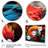 Orange Parrot Vibrant Plumage Geometric - Parrot Home Decor Art