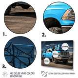 Teal Pickup Truck Cargo Carrier - Pickup Truck Canvas Wall Art