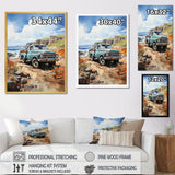 Pickup Truck Coastal Harmony - Pickup Truck Canvas Wall Art