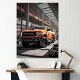 Pickup Truck Construction Chronicles I - Pickup Truck Canvas Wall Art