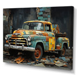 Pickup Truck Poupart Collage - Pickup Truck Canvas Wall Art