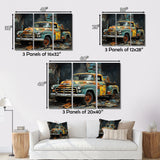 Pickup Truck Poupart Collage - Pickup Truck Canvas Wall Art