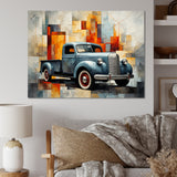 Pickup Truck Geometric Abstraction I - Pickup Truck Canvas Wall Art