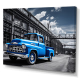 Blow Pickup Truck Industrial Drive - Pickup Truck Canvas Wall Art