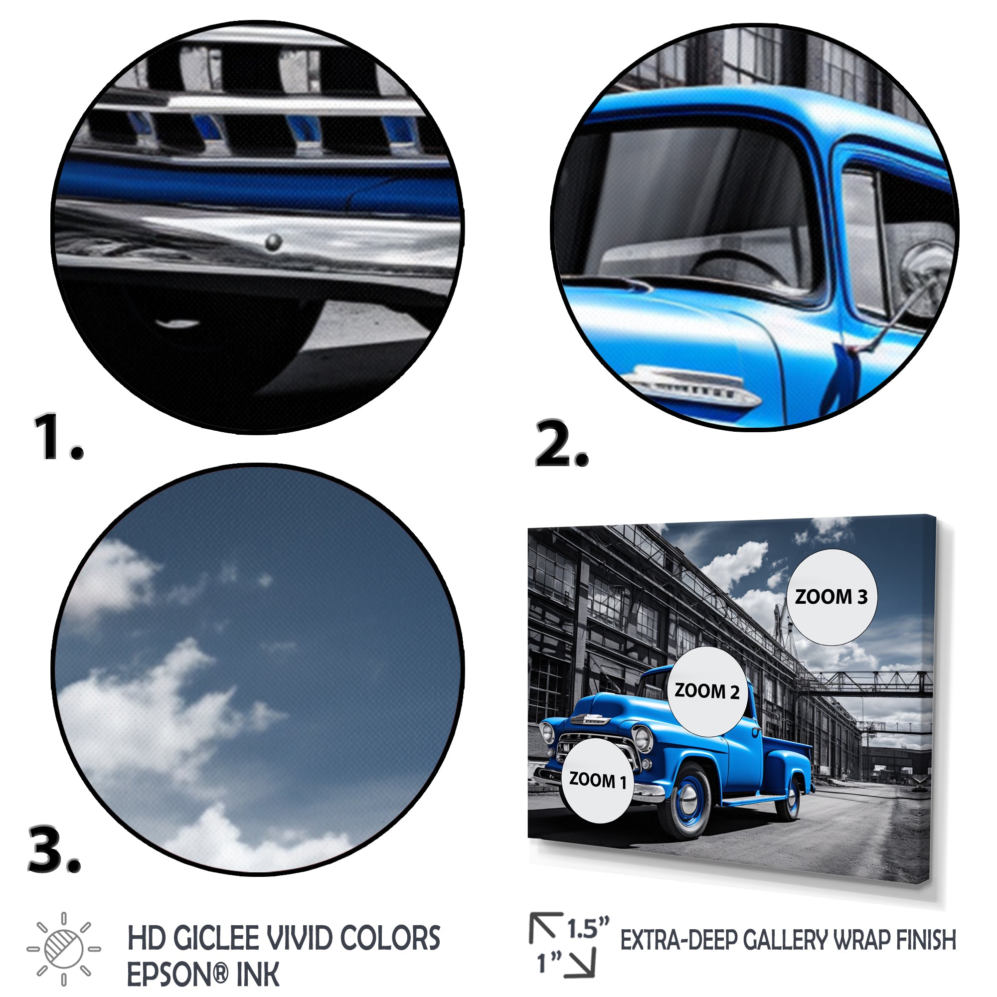 Blow Pickup Truck Industrial Drive - Pickup Truck Canvas Wall Art