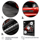 Red Pickup Truck Industrial Elegance - Pickup Truck Canvas Wall Art