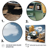 Green Pickup Truck Landscape Adventurers - Pickup Truck Canvas Wall Art