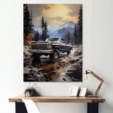 Pickup Truck Mountain Majesty - Pickup Truck Canvas Wall Art