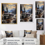 Pickup Truck Mountain Majesty - Pickup Truck Canvas Wall Art