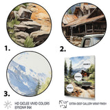 Pickup Truck Mountain Retreat - Pickup Truck Canvas Wall Art