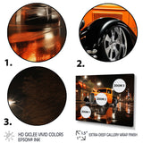Orange Pickup Truck Night Drifters - Pickup Truck Canvas Wall Art