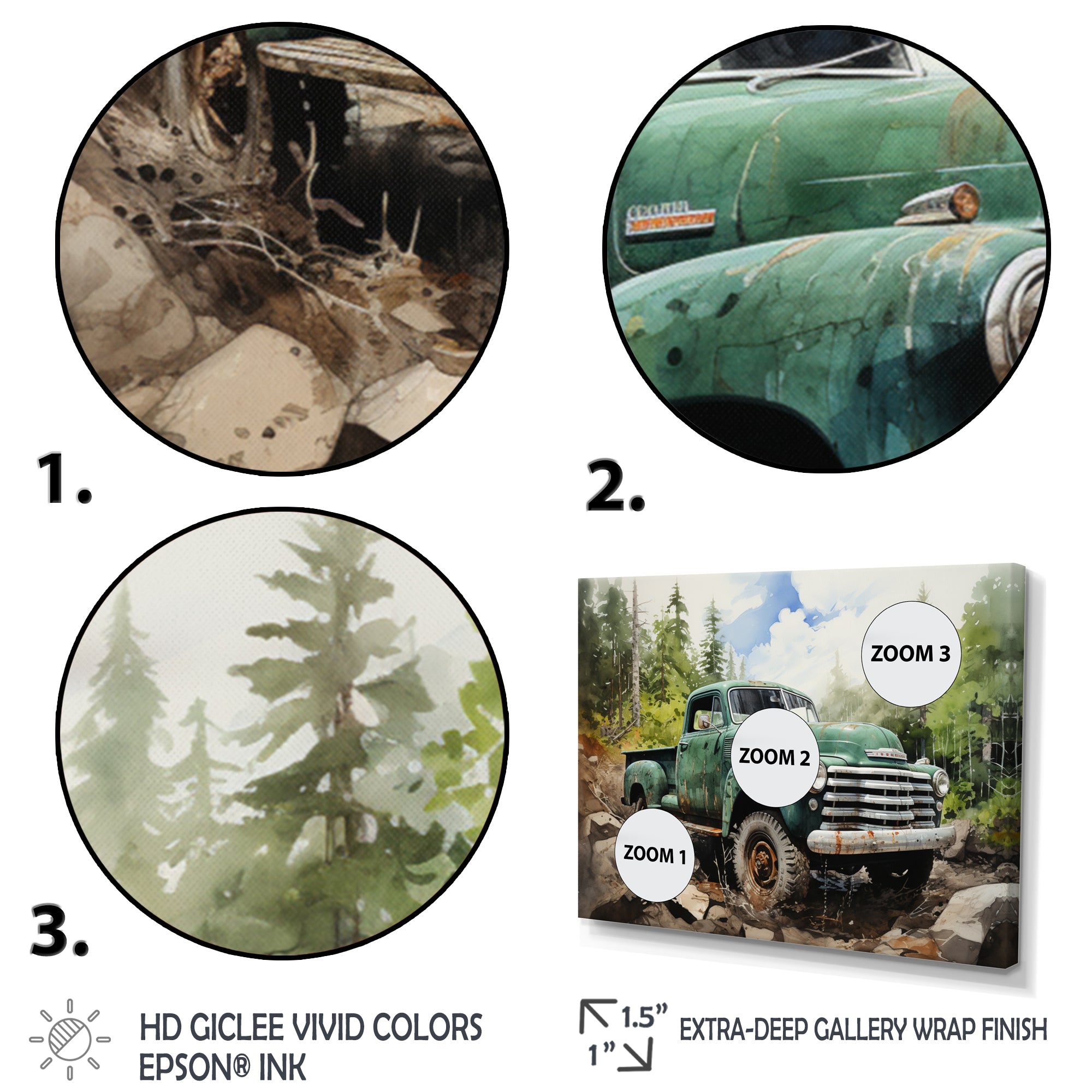 Pickup Truck Offroad Adventures I - Pickup Truck Canvas Wall Art