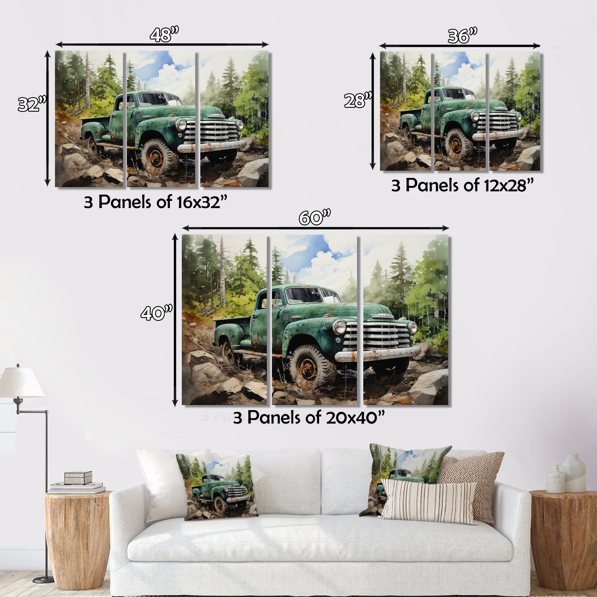 Pickup Truck Offroad Adventures I - Pickup Truck Canvas Wall Art
