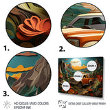 Orange Pickup Truck Offroad Adventures - Pickup Truck Canvas Wall Art