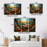 Orange Pickup Truck Offroad Adventures - Pickup Truck Canvas Wall Art