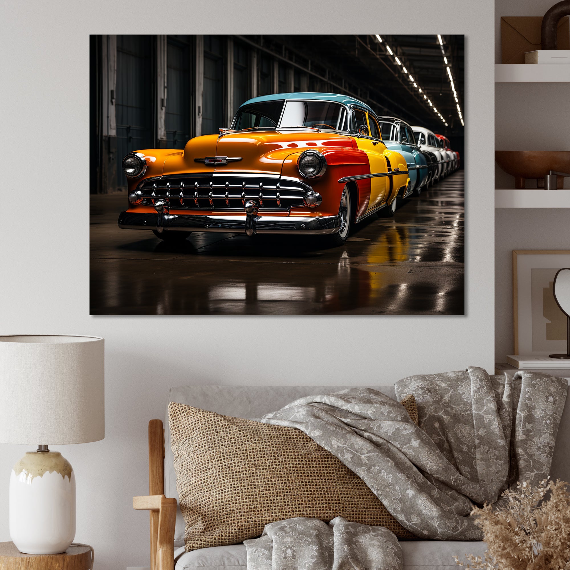 Colorful Pickup Truck Retro Rides - Pickup Truck Canvas Wall Art