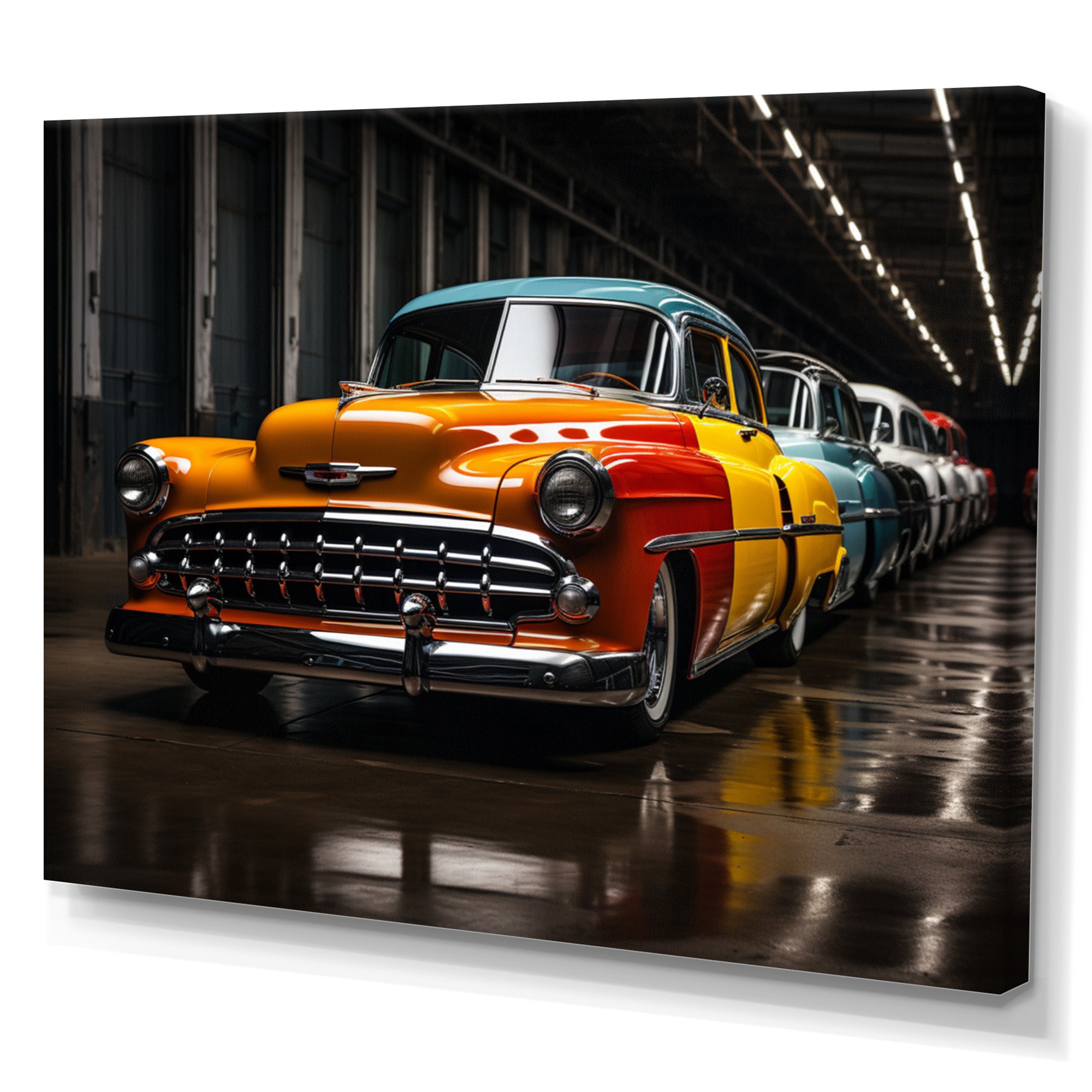 Colorful Pickup Truck Retro Rides - Pickup Truck Canvas Wall Art