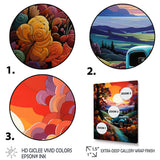 Colorful Pickup Truck Road Legends I - Pickup Truck Canvas Wall Art