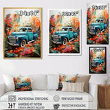 Pickup Truck Tropical Legends - Pickup Truck Canvas Wall Art